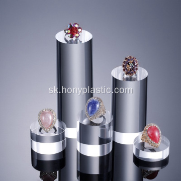 Čistá akrylová tyč okrúhle bar šperky na šperkovú základňu